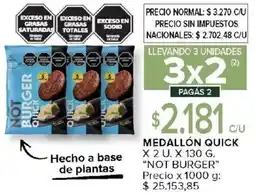 Carrefour Not burger medallón quick oferta