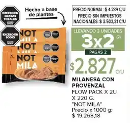Carrefour Not mila milanesa con provenzal flow pack oferta