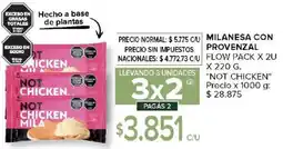 Carrefour Not chicken milanesa con provenzal flow pack oferta