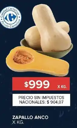 Carrefour Zapallo anco oferta