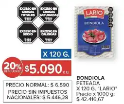 Carrefour Lario bondiola feteada oferta