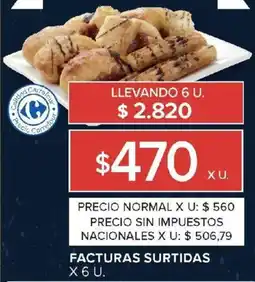 Carrefour Facturas surtidas oferta