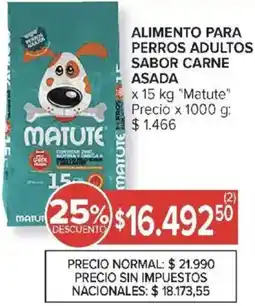 Carrefour Matute alimento para perros adultos sabor carne asada oferta