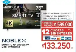 Carrefour Noblex smart tv 75" oferta