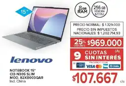 Carrefour Lenovo notebook 15" oferta