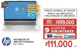 Carrefour Hp notebook 15" oferta