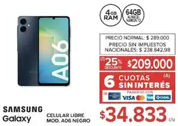 Carrefour Samsung galaxy A06 celular libre oferta