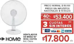 Carrefour Home ventilador de mesa 16" oferta