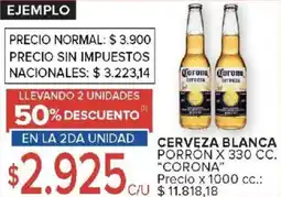 Carrefour Corona cerveza blanca porron oferta