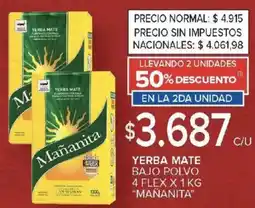 Carrefour Mañanita yerba mate bajo polvo oferta