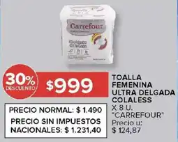 Carrefour Carrefour toalla femenina ultra delgada colaless oferta