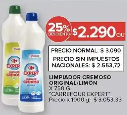 Carrefour Carrefour expert limpiador cremoso original/limón oferta