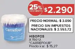Carrefour Carrefour hisopos oferta