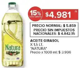 Carrefour Natura aceite girasol oferta
