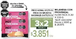 Carrefour Not chicken milanesa con provenzal flow pack oferta