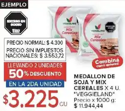 Carrefour Veggieland medallon de soja y mix cereales oferta