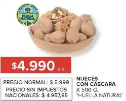 Carrefour Huella natural nueces con cáscara oferta