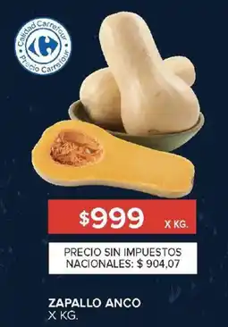 Carrefour Zapallo anco oferta