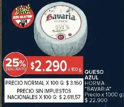 Carrefour Bavaria queso azul horma oferta