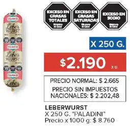 Carrefour Paladini leberwurst oferta