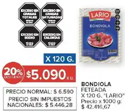 Carrefour Lario bondiola feteada oferta