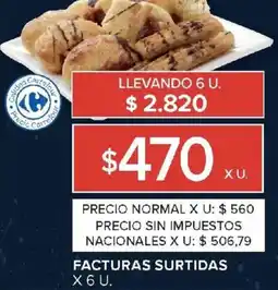 Carrefour Facturas surtidas oferta
