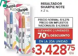 Carrefour Sharpie resaltador note oferta