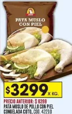 Coto Pata muslo de pollo con piel congelada coto oferta