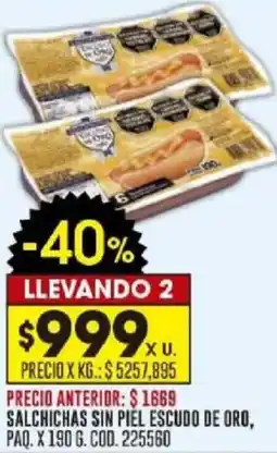 Coto Escudo de oro salchichas sin piel paq. oferta