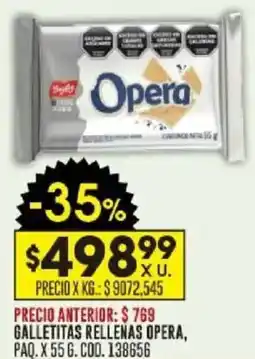 Coto Opera galletitas rellenas paq. oferta