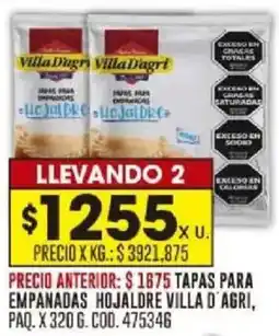 Coto Villa d'agri tapas para empanadas hojaldre paq. oferta