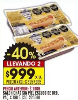 Coto Escudo de oro salchichas sin piel paq. oferta