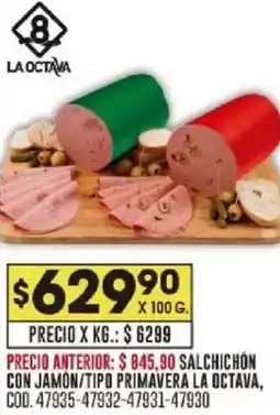 Coto La octava salchichón con jamon/tipo primavera oferta