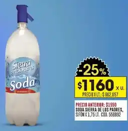 Coto Sierra de los padres soda sifon oferta