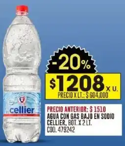 Coto Cellier agua con gas bajo en sodioagua con gas bajo en sodio cellier, bot. oferta