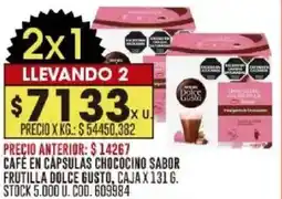 Coto Cafe en capsulas chococino sabor frutilla dolce gusto, caja oferta
