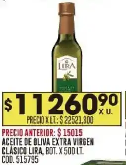 Coto Lira aceite de oliva extra virgen clasico bot. oferta