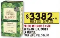 Coto La merced yerba mate de campo paq. oferta