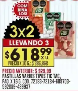Coto Tic tac pastillas varios tipos paq. oferta