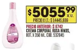 Coto Hinds crema corporal rosa bot. oferta