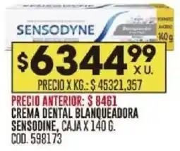 Coto Sensodine crema dental blanqueadora caja oferta