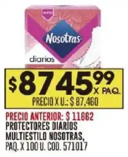 Coto Nosotras protectores diarios multiestilo paq. oferta