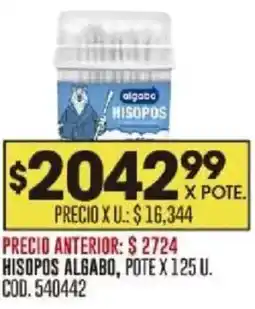 Coto Algabo hisopos pote oferta