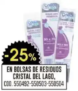 Coto Cristal del lago en bolsas de residuos oferta