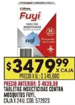 Coto Fuyí tabletas insecticidas contra mosquitos caja oferta