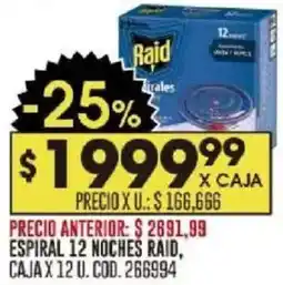 Coto Raid espiral 12 noches caja oferta