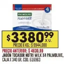 Coto Palmolive jabón tocador nutri milk x4 caja oferta