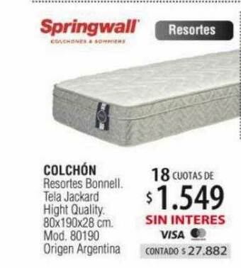 Authogar Colchón Springwall oferta
