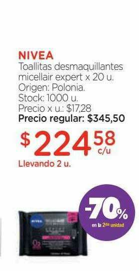 Farmacity Nivea Toallitas Desmaquillantes Micellair Expert -70% En La 2da Unidad oferta