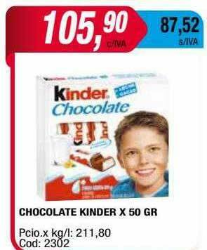Maxiconsumo Chocolate Kinder oferta